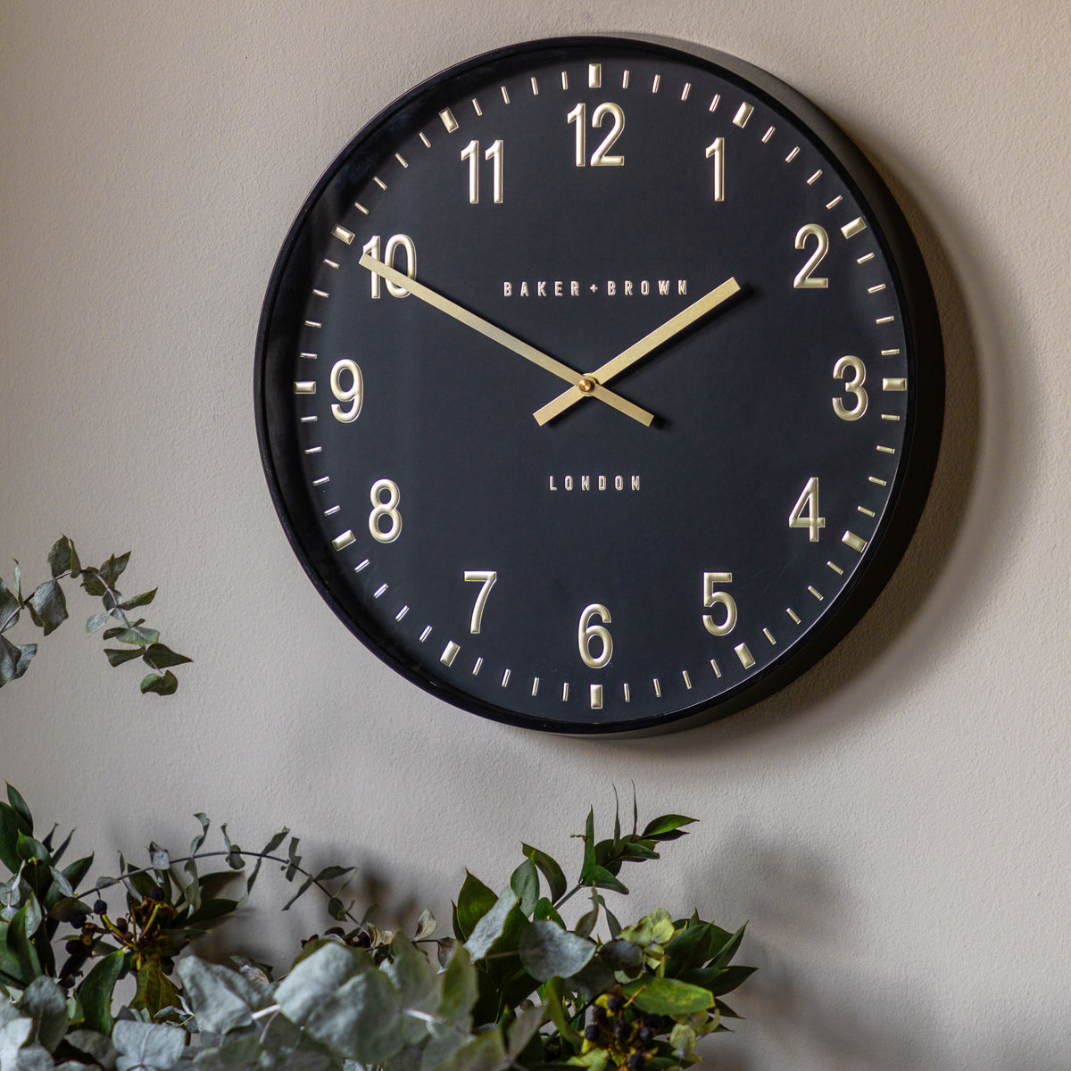 Gallery Direct Cambridge Wall Clock Black - image 1