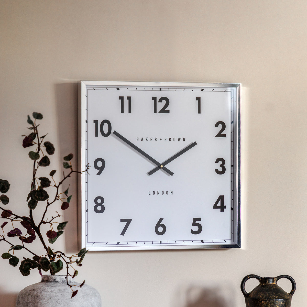 Gallery Direct Buxton Wall Clock Chrome - image 1