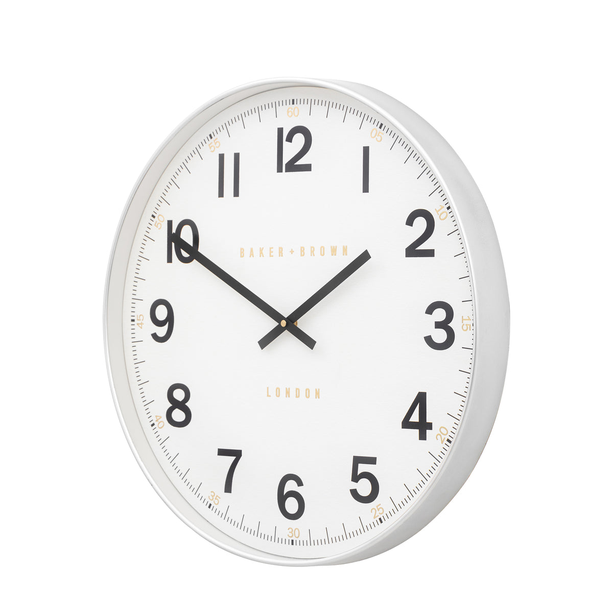 Gallery Direct Whitby Wall Clock Chrome - image 4