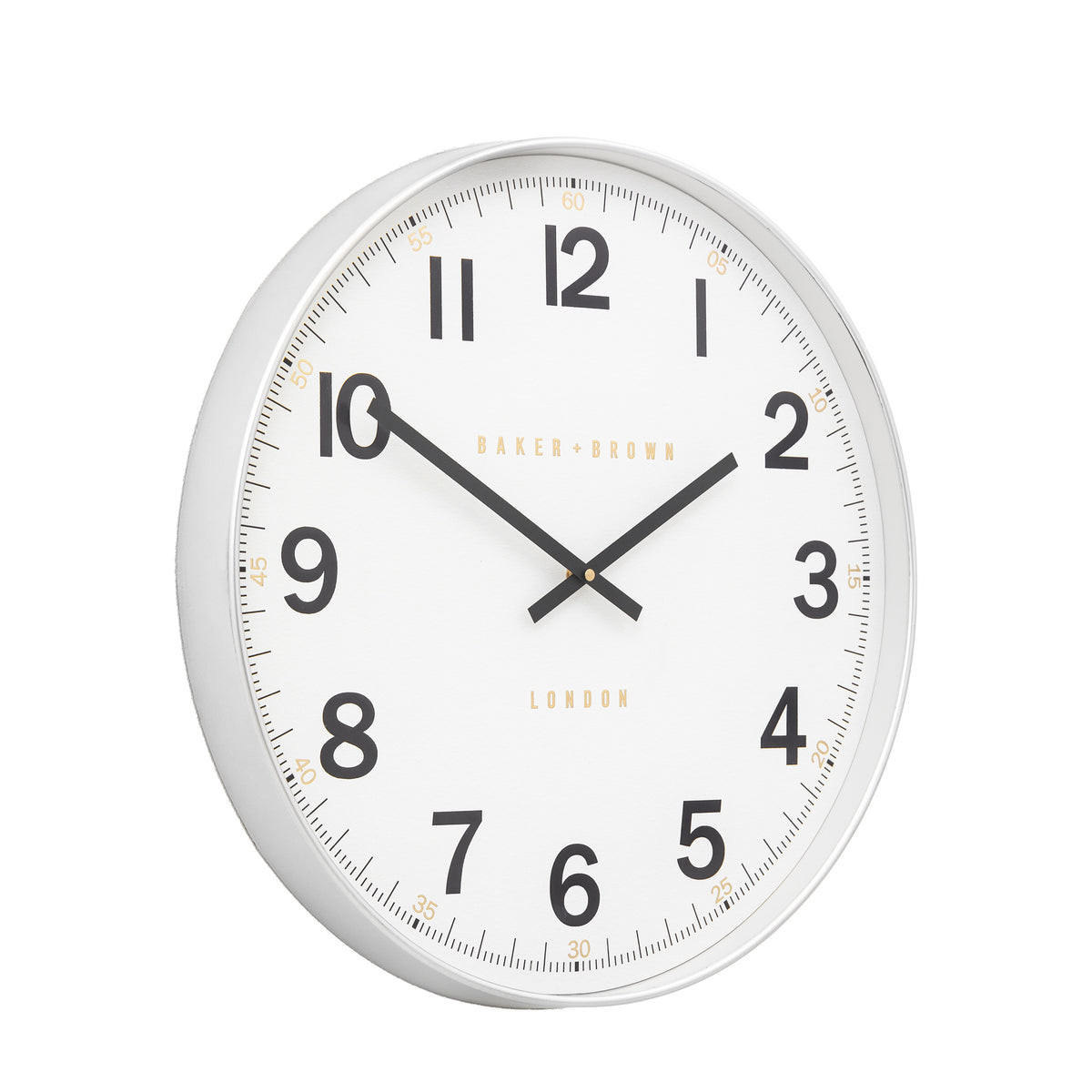 Gallery Direct Whitby Wall Clock Chrome - image 5