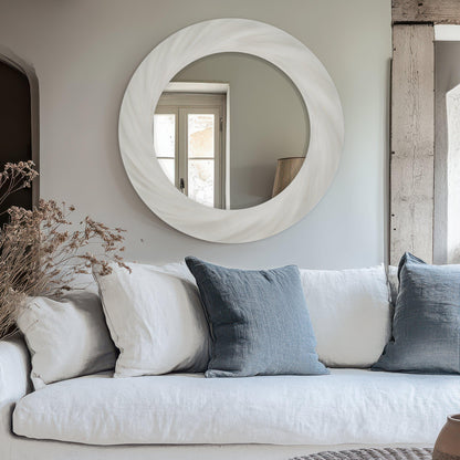 Gallery Direct Barley Twist Mirror Off White - image 1