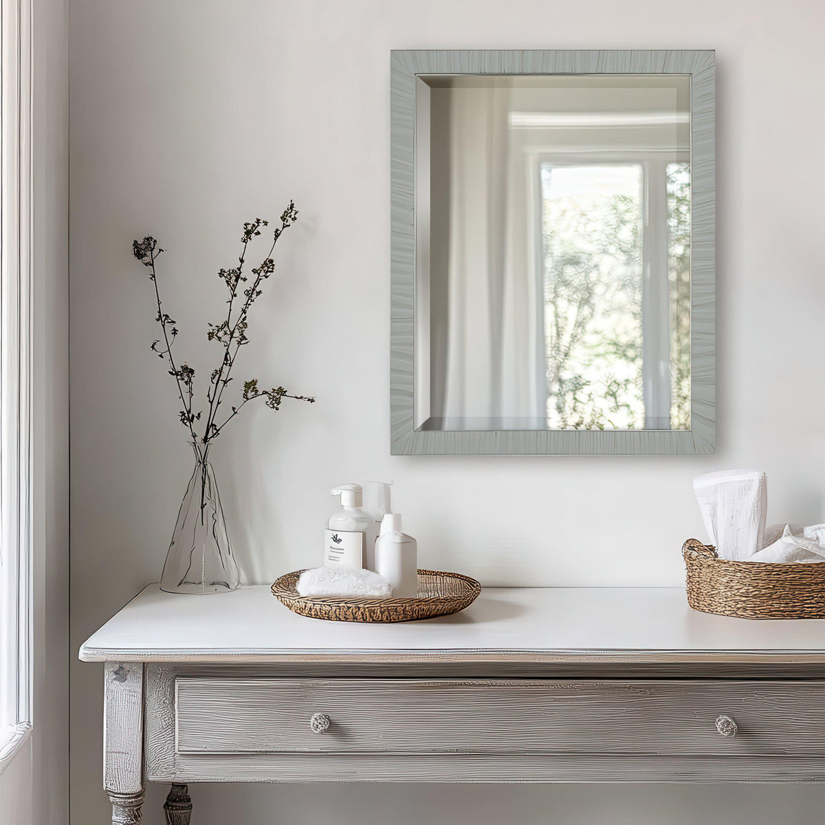 Gallery Direct Cromer Mirror Soft Grey - image 1