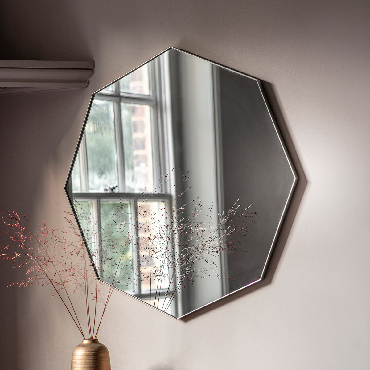 Gallery Direct Bowie Octagon Mirror Silver - image 1