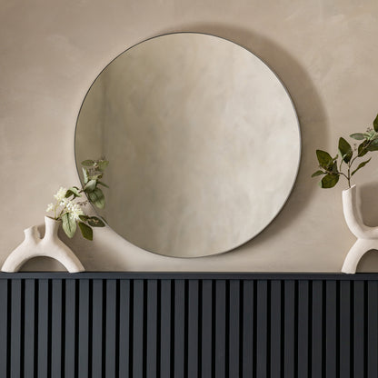Gallery Direct Bowie Round Mirror Silver - image 1