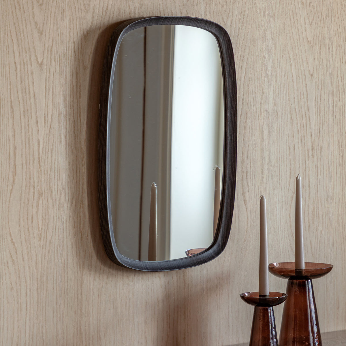 Gallery Direct Bryce Capsule Mirror Black - Small - image 1