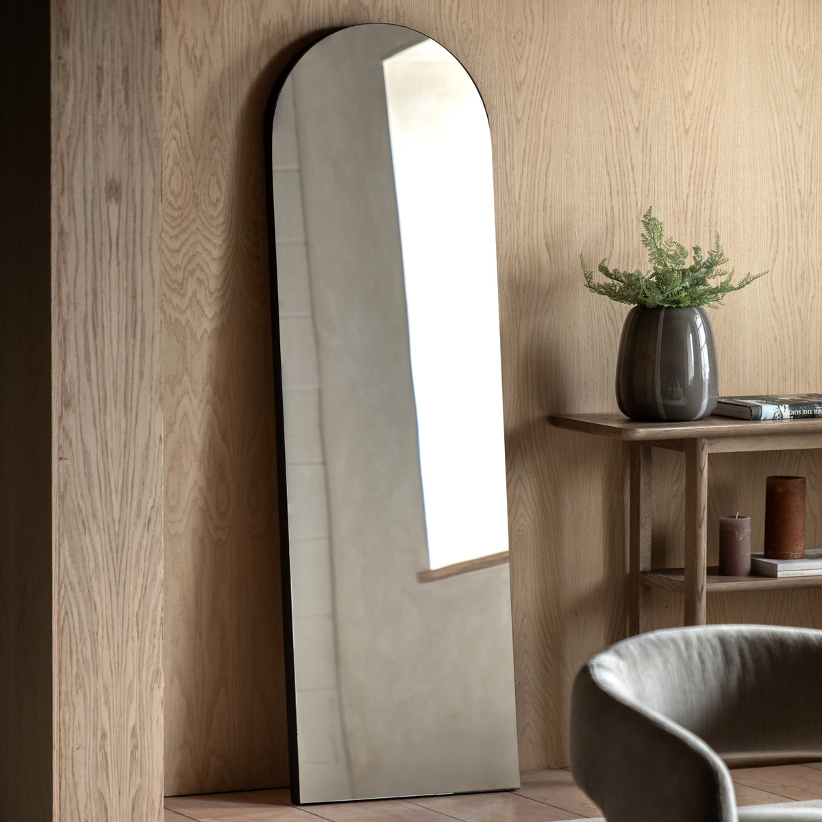 Gallery Direct Tokyo Leaner Mirror Black - image 1