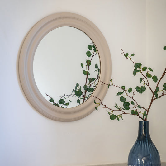 Gallery Direct Suffolk Round Mirror Mushroom - image 1