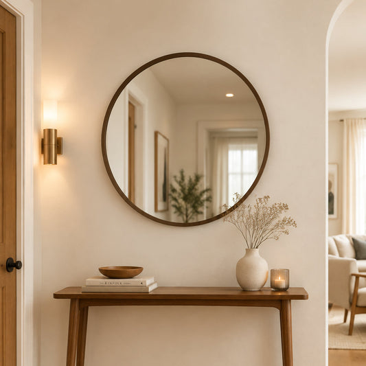 Gallery Direct Bistro Round Mirror Chocolate - image 1