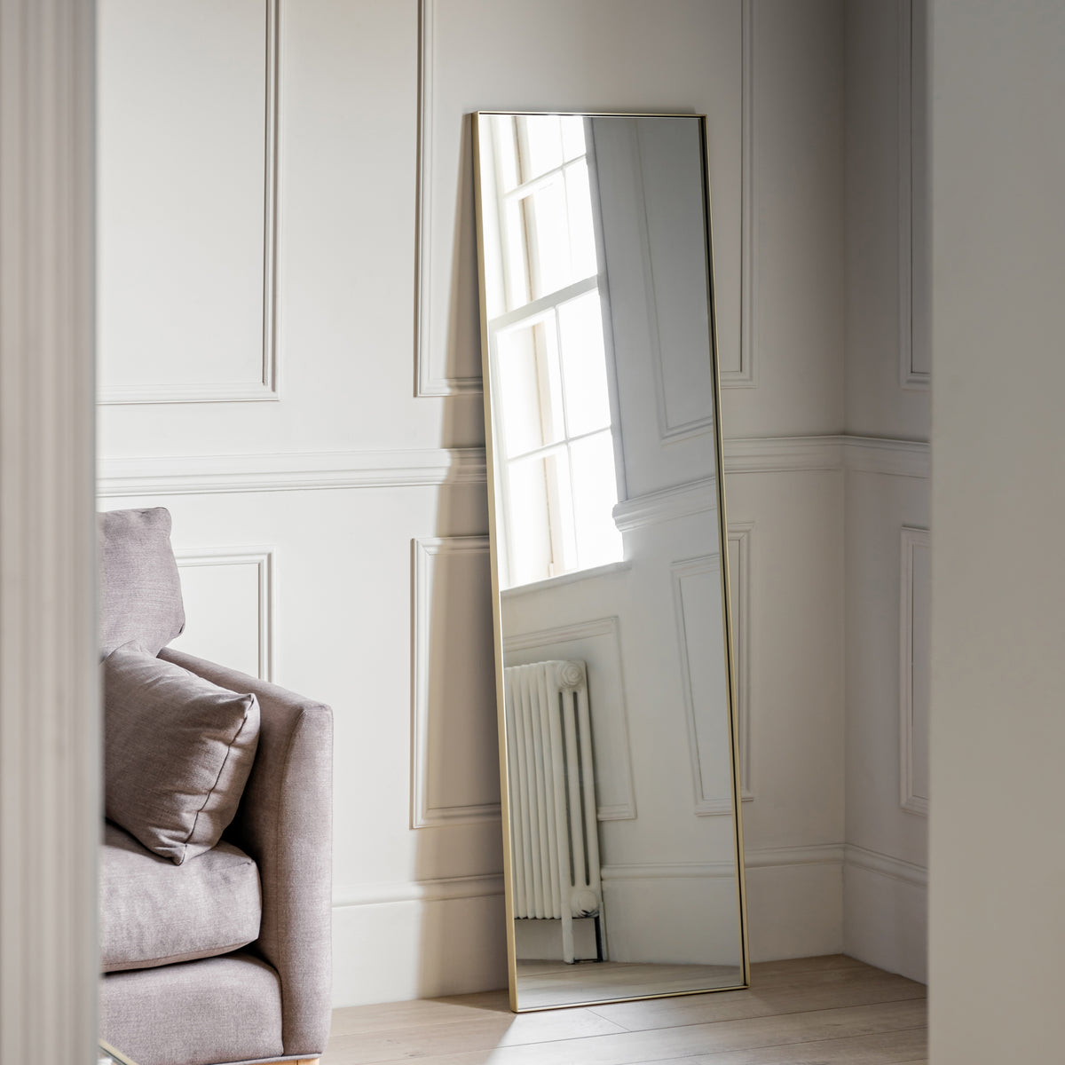 Gallery Direct Hurston Leaner Mirror Champagne - image 1