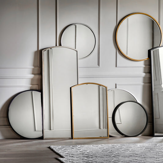 Gallery Direct Higgins Round Mirror Black - image 1