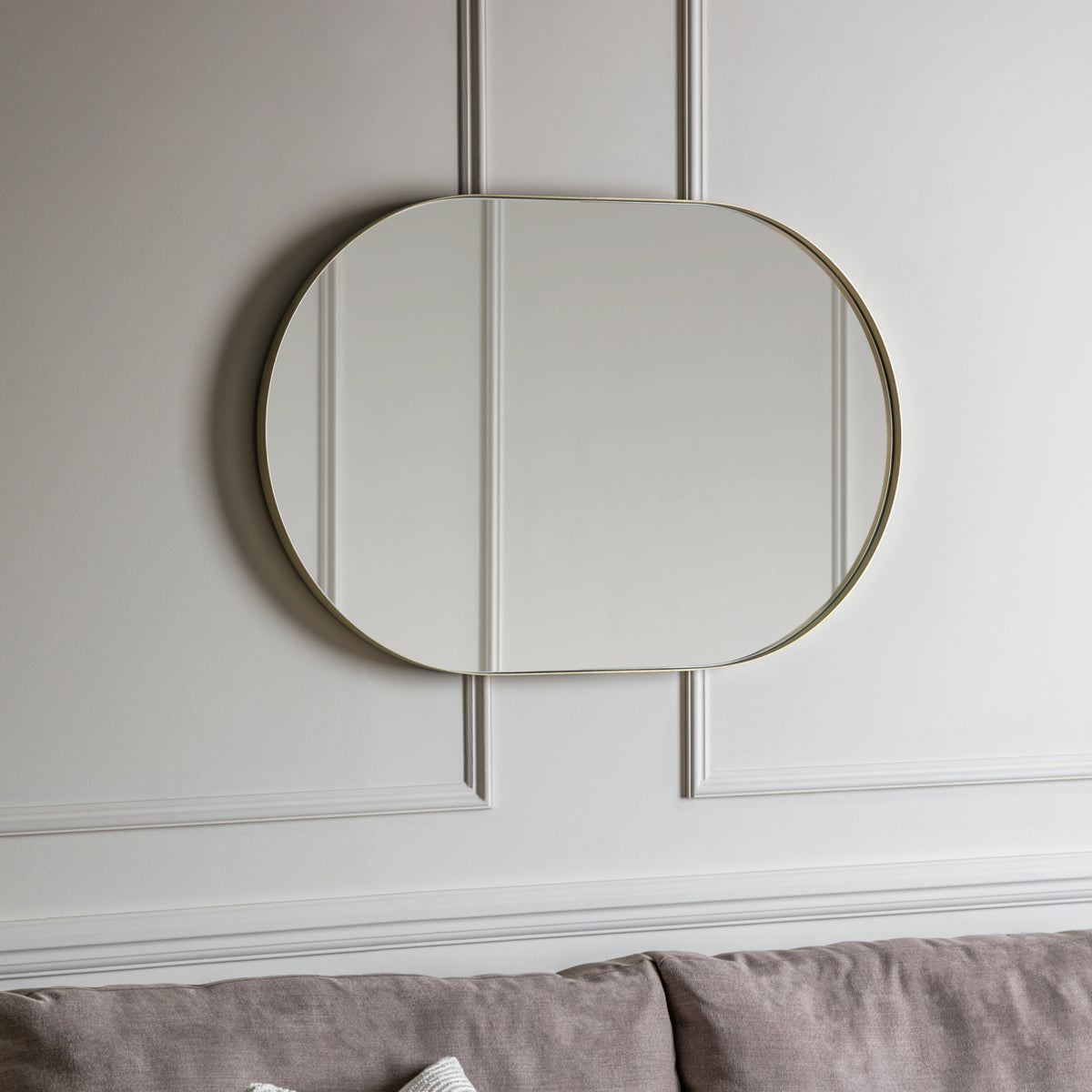 Gallery Direct Hurston Elipse Mirror Champagne - image 1