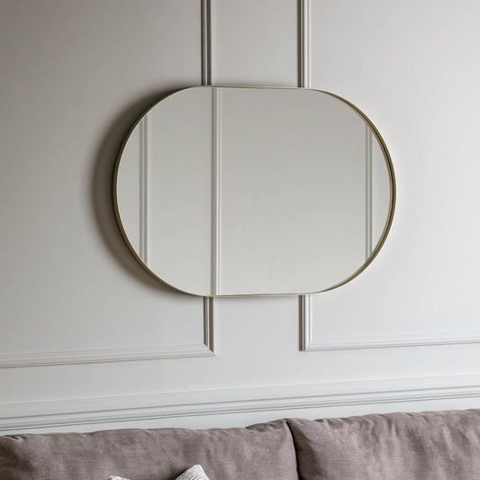 Gallery Direct Hurston Elipse Mirror Champagne - image 1