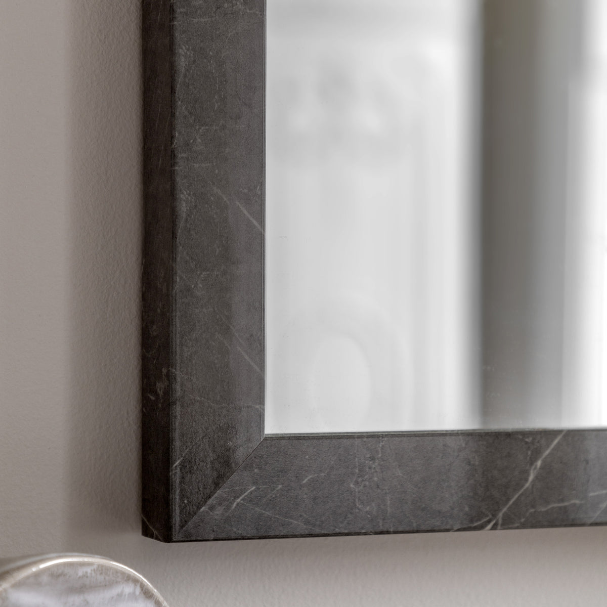 Gallery Direct Romano Rectangle Mirror Marbled Grey - image 3