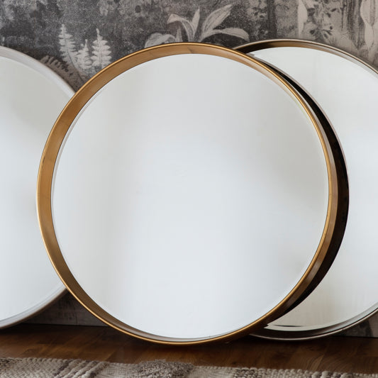 Gallery Direct Harvey Round Mirror Gold - image 1