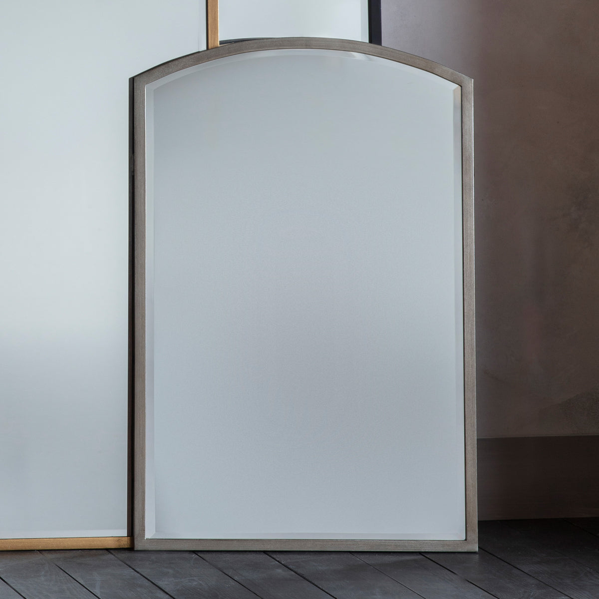 Gallery Direct Higgins Arch Mirror Antique Silver - image 1