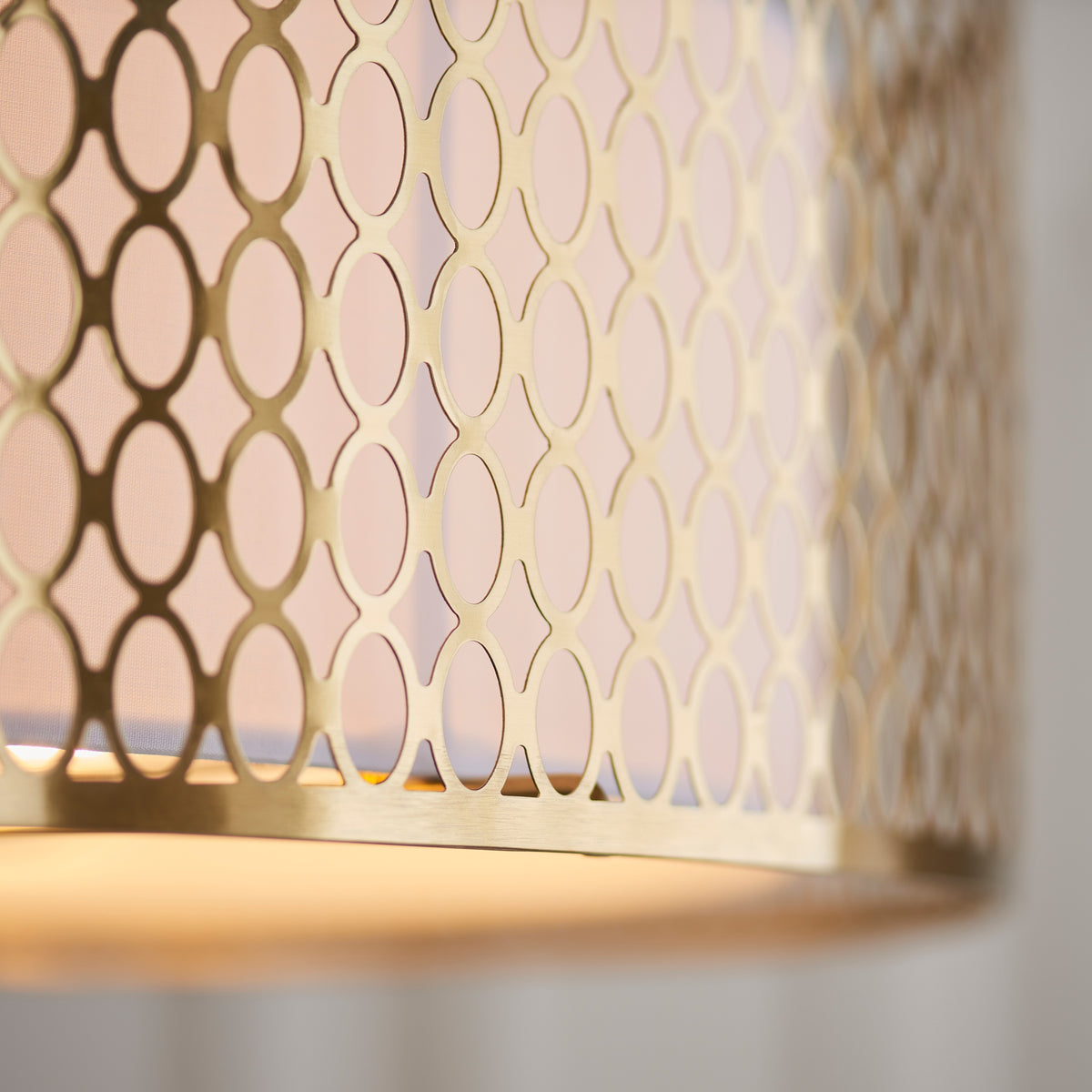Gallery Direct Cordero Ceiling Lamp Gold/White, close-up of the finish and design
