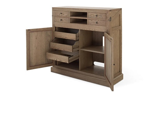 Carlton Furniture Ashford Campaign Desk - Grey Oiled Finish — product view
