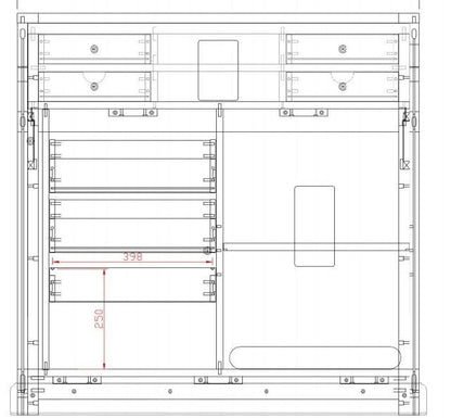 Carlton Furniture Ashford Campaign Desk - Grey Oiled Finish — supplier desk construction diagram