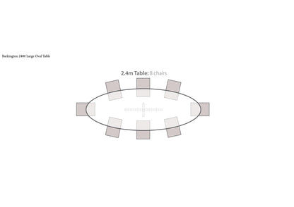 Carlton Furniture Barkington Oval Dining Table in Grey Oiled - supplier diagram showing table seating positions