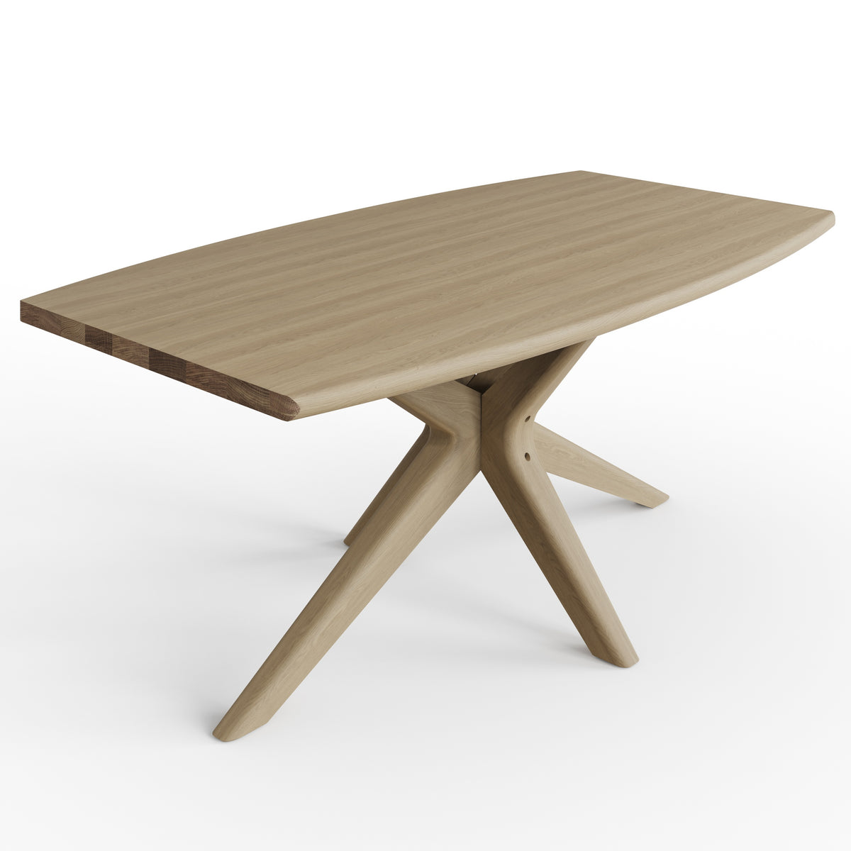 Carlton Furniture Bow Table with Pedestal Leg - Grey Oiled — product view