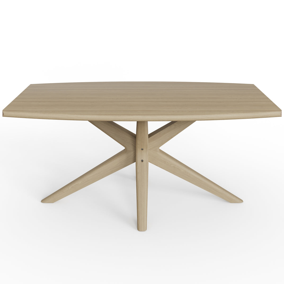 Carlton Furniture Bow Table with Pedestal Leg - Grey Oiled — product view