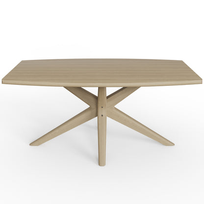 Carlton Furniture Bow Table with Pedestal Leg - Grey Oiled — product view