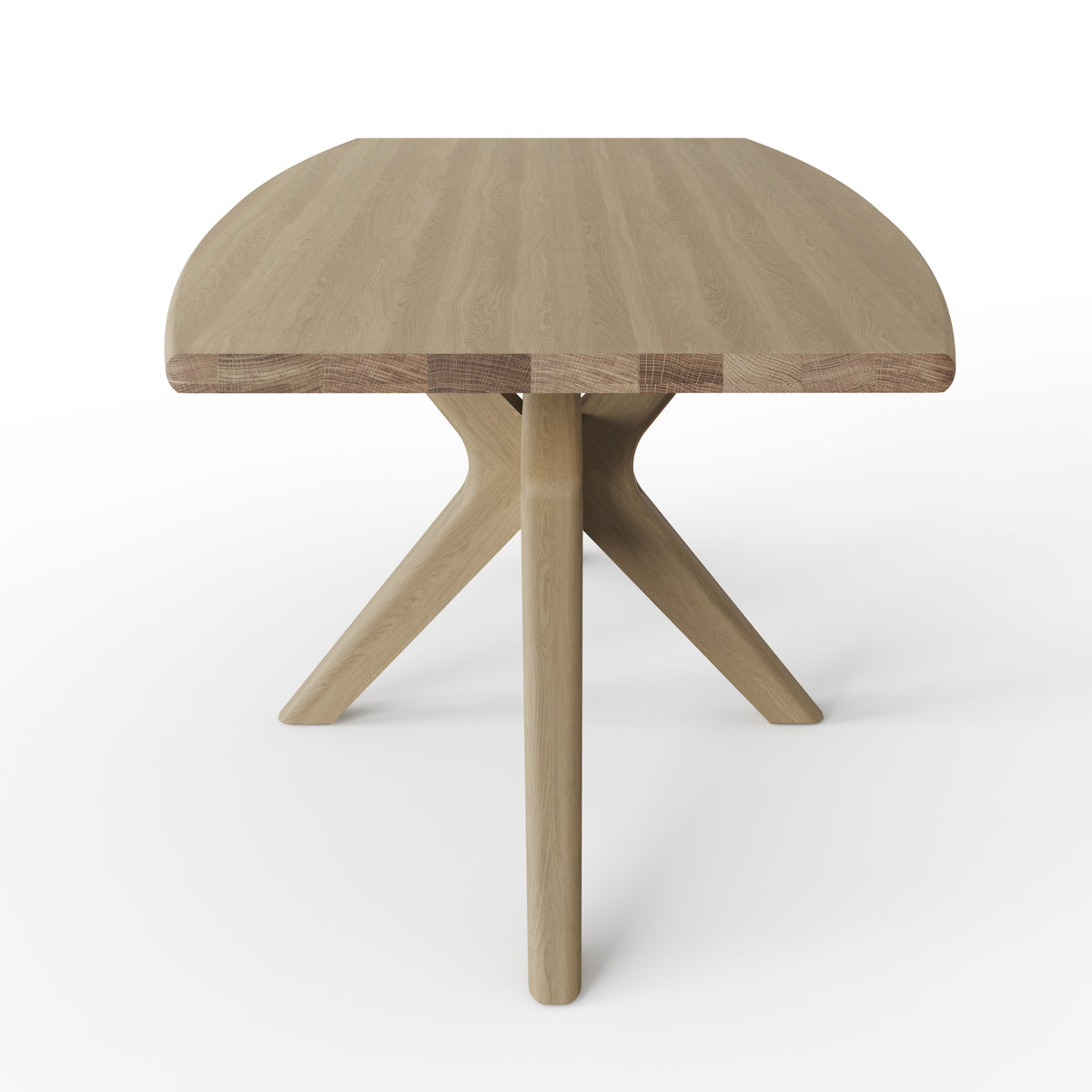 Carlton Furniture Bow Table with Pedestal Leg - Grey Oiled — product view