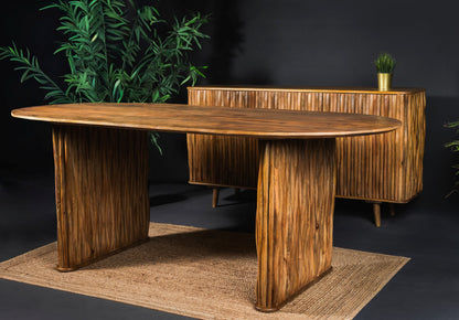 Carlton Furniture Branch - Wooden Dining Table — lifestyle setting