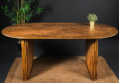 Carlton Furniture Branch - Wooden Dining Table — lifestyle setting