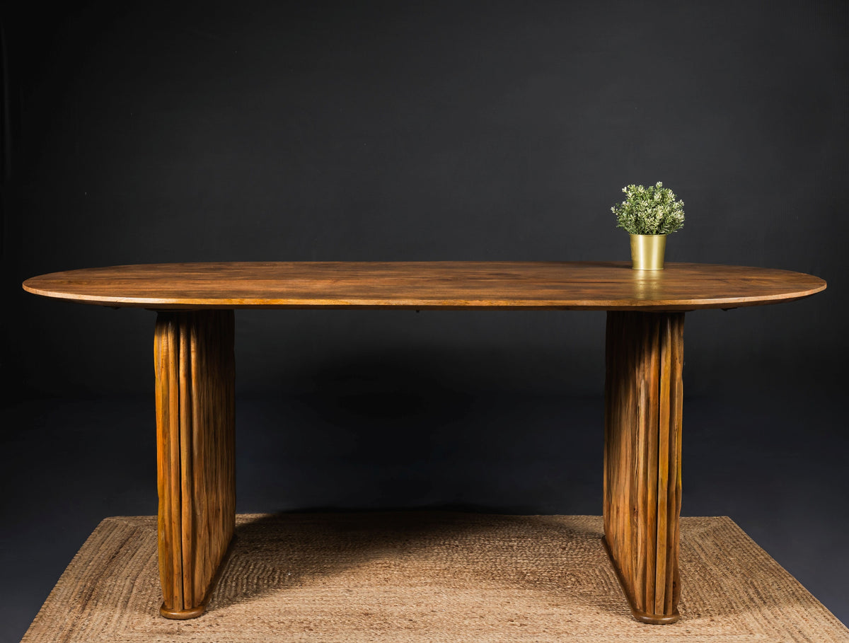 Carlton Furniture Branch - Wooden Dining Table — lifestyle setting