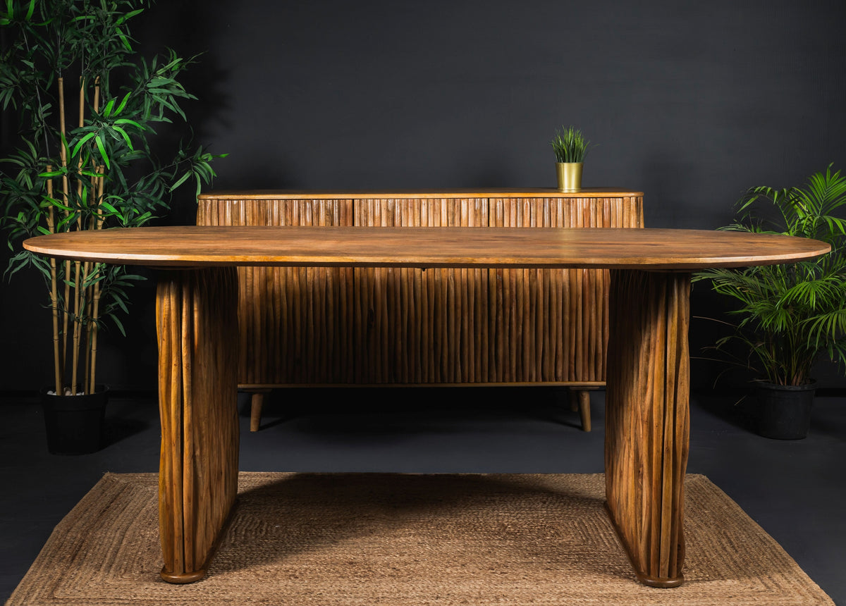 Carlton Furniture Branch - Wooden Dining Table — lifestyle setting