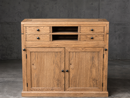 Carlton Furniture Canford Campaign Desk in Grey Oiled Finish supplier view 4
