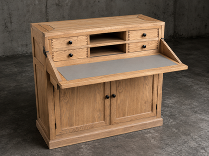Carlton Furniture Canford Campaign Desk in Grey Oiled Finish supplier view 5