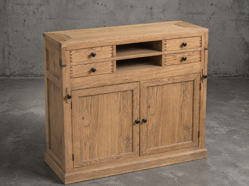 Carlton Furniture Canford Campaign Desk in Grey Oiled Finish supplier view 6