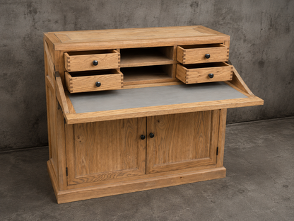 Carlton Furniture Canford Campaign Desk in Grey Oiled Finish supplier view 7