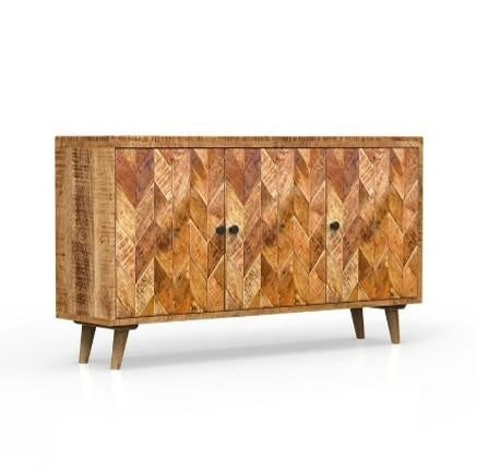 Carlton Furniture Chevron Sideboard 3 door in Natural Finish — product view