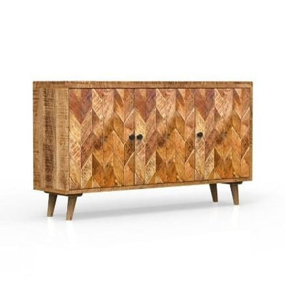 Carlton Furniture Chevron Sideboard 3 door in Natural Finish — product view
