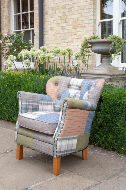 Carlton Furniture Dean Chair in Patchwork W10 Legs — lifestyle setting
