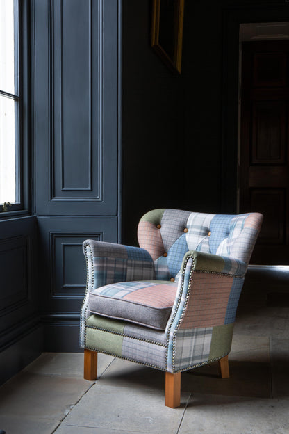 Carlton Furniture Dean Chair in Patchwork W10 Legs — lifestyle setting