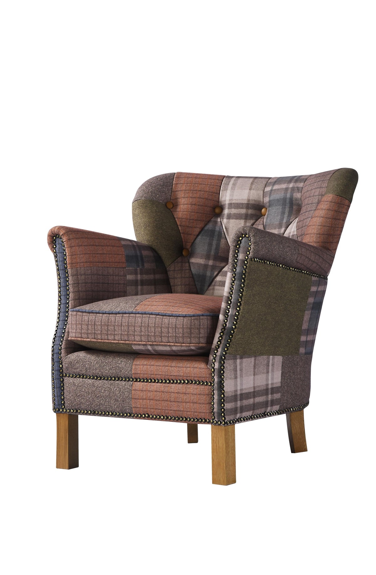 Carlton Furniture Dean Chair in Patchwork W10 Legs — product view