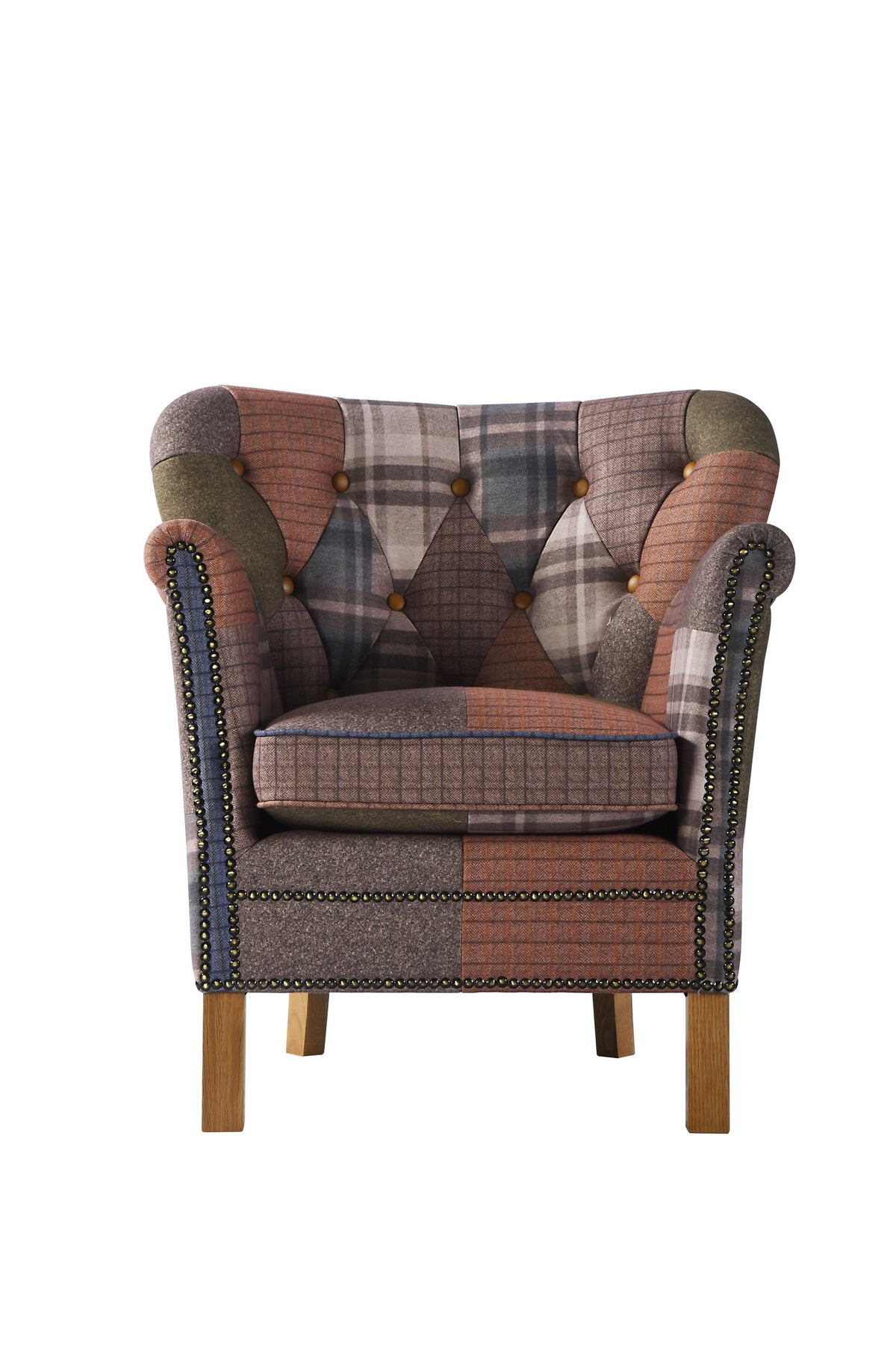 Carlton Furniture Dean Chair in Patchwork W10 Legs — product view
