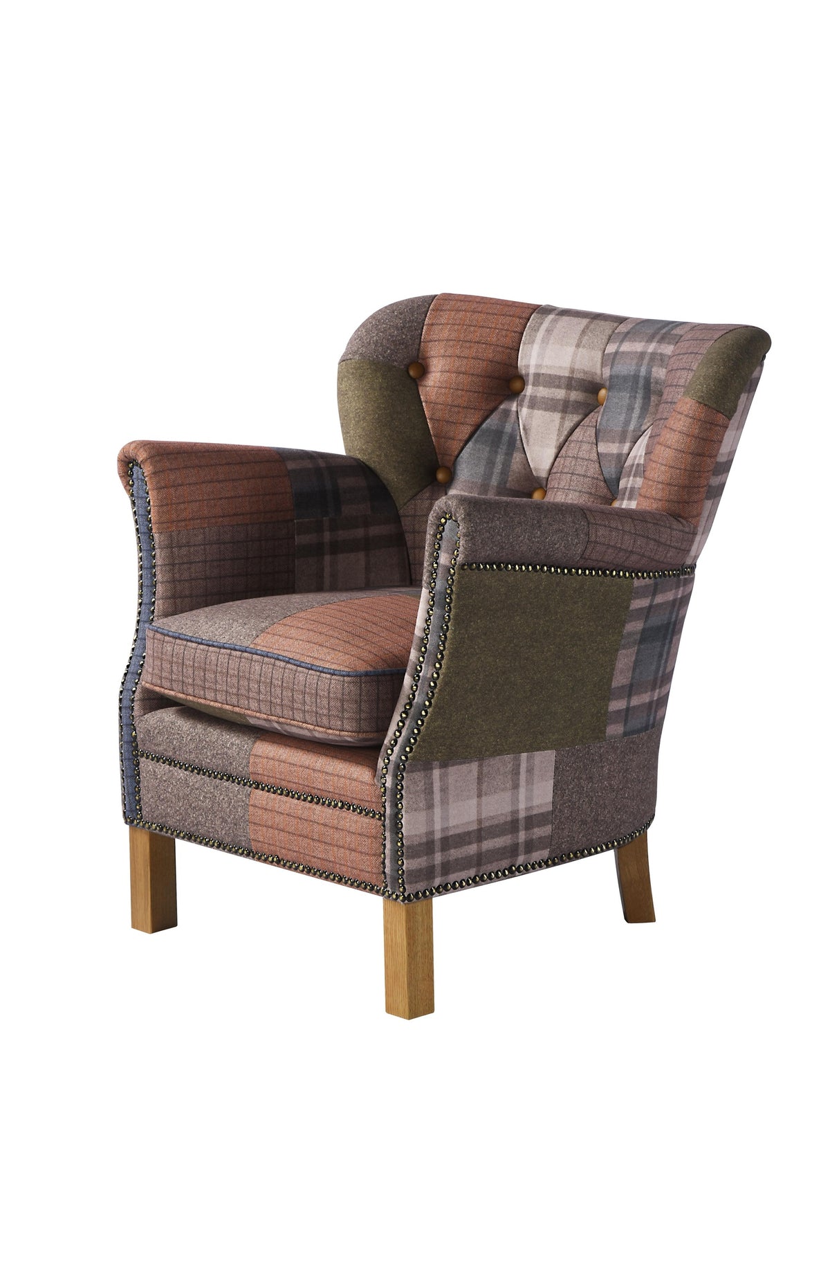 Carlton Furniture Dean Chair in Patchwork W10 Legs — product view