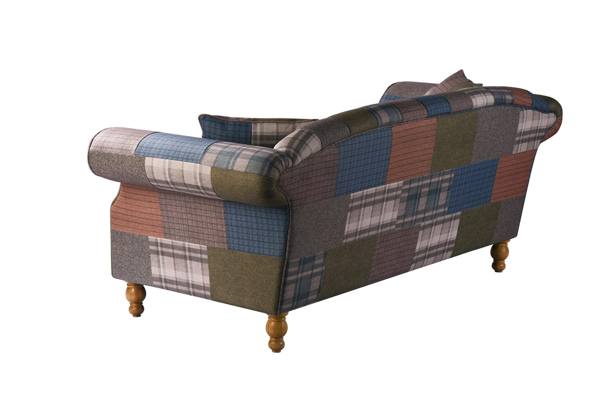 Carlton Furniture Edale 2 Seater Sofa in Patchwork Natural Legs — product view