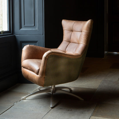 Carlton Furniture Fallon Chair in Leather — lifestyle setting