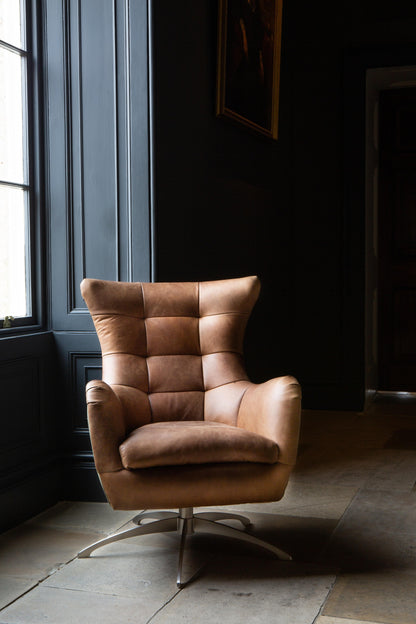 Carlton Furniture Fallon Chair in Leather — lifestyle setting