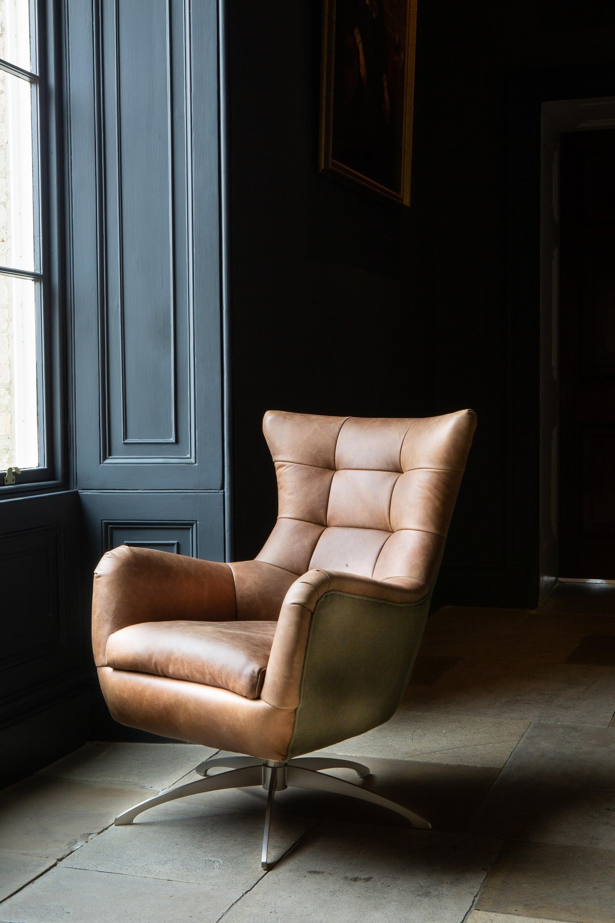 Carlton Furniture Fallon Chair in Leather — lifestyle setting