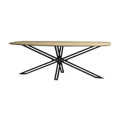 Carlton Furniture Fluted Range D - End Oval Dining Table Mango Wood with Spider X Leg — product view