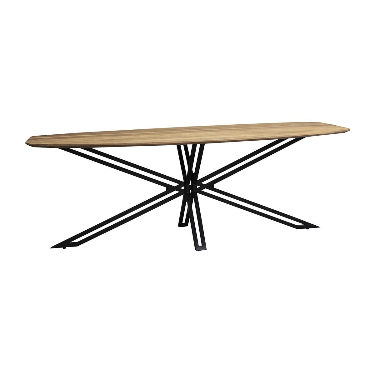 Carlton Furniture Fluted Range D - End Oval Dining Table Mango Wood with Spider X Leg — product view