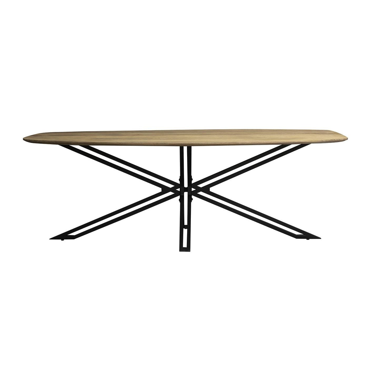 Carlton Furniture Fluted Range D - End Oval Dining Table Mango Wood with Spider X Leg — product view