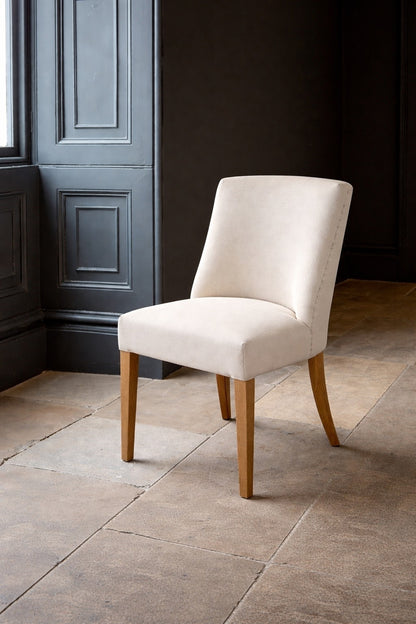 Carlton Furniture Huron Chair Natural Linen — lifestyle setting